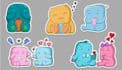 create cute cartoon animated stickers and emoji