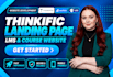 build thinkific landing page thinkific kajabi learndash website thinkific expert