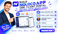 build noloco app CRM client portal, airtable softr webapp adalo database design