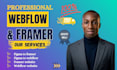 design framer website, figma to framer, webflow developer fix framer website bug