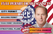 do full texas permit drawing set as civil structural engineer