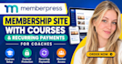 setup memberpress membership site with courses and recurring payment for coaches