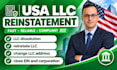 do llc dissolution, reinstate llc, change llc address, close ein and corporation