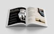 design a professional magazine and editorial layout