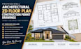 create architectural 2d floor plan construction permit drawing house plans