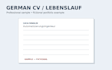 write your professional german CV and cover letter