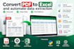 convert PDF to excel and automate data extraction