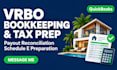 do vrbo bookkeeping, payout reconciliation and schedule e tax prep