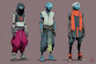 a sci fi character illustration or sci fi character