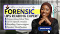 do professional forensic lip reading, cctv and visual speech analysis