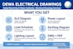 do dewa approved electrical drawings, single line diagrams and load schedule