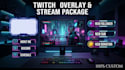 design animated twitch overlay stream package and twitch badges