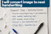 convert image to handwritten assignment and notes