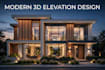 design modern house floor plan and 3d building elevation