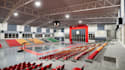 visualize indoor sport facility from 2d layout,multipurpose hall interior render
