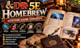 create balanced dnd 5e homebrew spell magic items weapon and custom game content