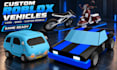 create custom roblox car model, 3d vehicle and low poly game assets