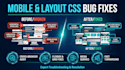 full stack responsive web development and mobile fixes and CSS bug fixes