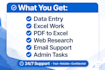 do accurate data entry, web research and vitual assistant tasks fast