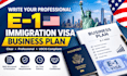 write your professional e1 immigration visa business plan