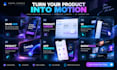 create premium saas motion graphics ads and product videos