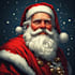 draw a festive santa claus character illustration