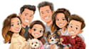 design personalized family cartoon characters
