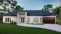 design house exterior, facade, and realistic 3d rendering