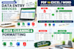 do accurate data entry, typing, and excel data cleaning