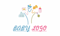 do cute baby kid logo