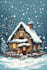 create a charming cozy christmas winter cozy landscape