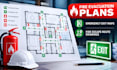 create fire evacuation plans, emergency exit maps and fire escape route drawings