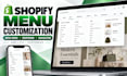 add or fix shopify menu theme customization dropdown menu in your shopify store