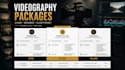 design a photography pricing guide, rate card and videography packages