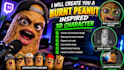 create a burnt peanut inspired 3d character with rigging and lens studio