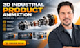 create 3d industrial product animation, exploded view, assembly and cgi videos
