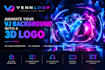 animate your vj loop background with 3d logo