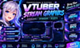create vtuber stinger transition and animated twitch streaming overlay graphics