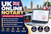 provide UK online notary, notarization and notarize documents online