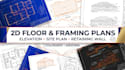 2d floor framing plan elevation site plan retaining wall plan colorado arizona