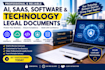 draft ai saas software, data privacy and technology contracts legal document