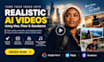 create ai realistic video using google veo3, flow ai, seedance, sora 2