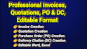create professional invoices, quotations, purchase order and dc edible format