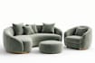 design modern luxury bed and sofa with 3d render