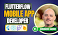 build flutterflow mobile app, ios web app android, flutterflow developer flutter