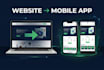 convert website to mobile app android ios flutter