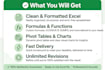 do excel data entry, data cleaning, and excel formulas work