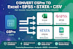 create cspro data entry application and convert data