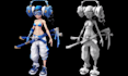 create retro low poly 3d character model rigging and animation in n64 ps1 y2k