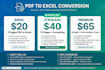 convert pdf and image to excel with data entry